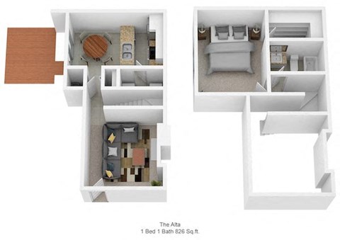 1 bedroom 1 bathroom floor plan  at Harpers Point Apartments, Cincinnati, Ohio